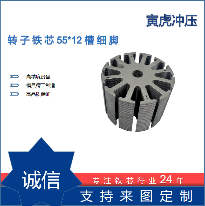 Rotor iron core 55 * 12 slot fine foot