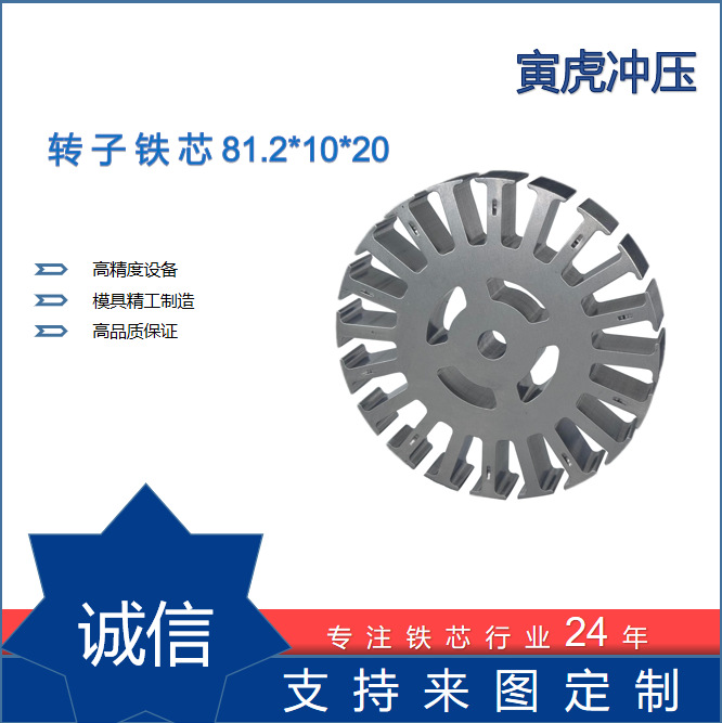 Outer diameter 81.2, inner 10 slots, 20 model silicon steel fixed rotor