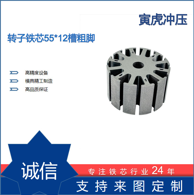 Rotor core outer diameter 55 * 8 * 12 slot thick foot